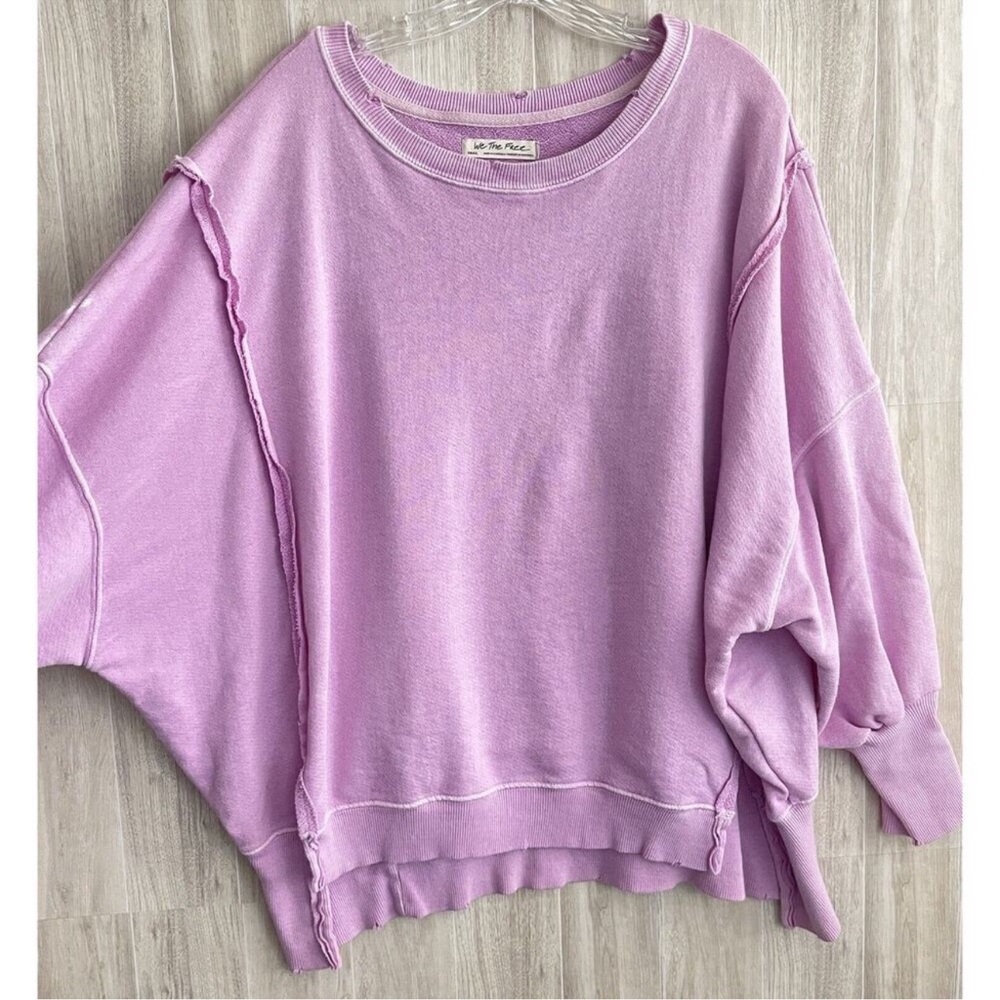 Free People We The Free Camden Sweatshirt in Bubble Tea size S, EUC - Picture 4 of 15